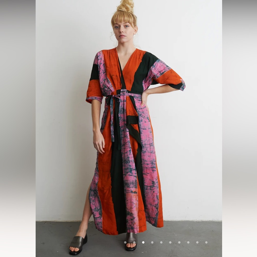 Osei Duro Letsa Wrap Dress in Carmine L